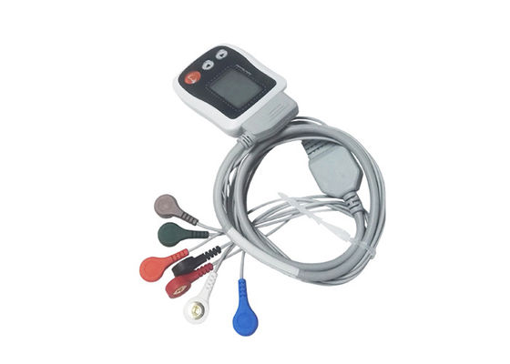 Professional ECG Ambulatory Monitoring Device 12 Lead And 3 Channel Mini White Recorder