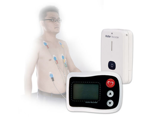 Professional ECG Ambulatory Monitoring Device 12 Lead And 3 Channel Mini White Recorder