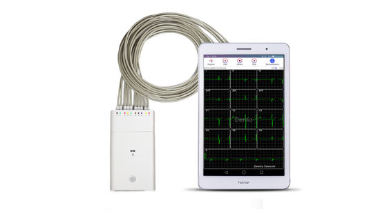 ضبط کننده سیگنال ECG سفید دستگاه Andriod سیستم بلوتوث ECG